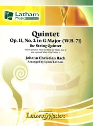 Quintet, Op. 11, No. 2 in G Major (W.B. 71) String Quintet, opt. flute or oboe cover Thumbnail